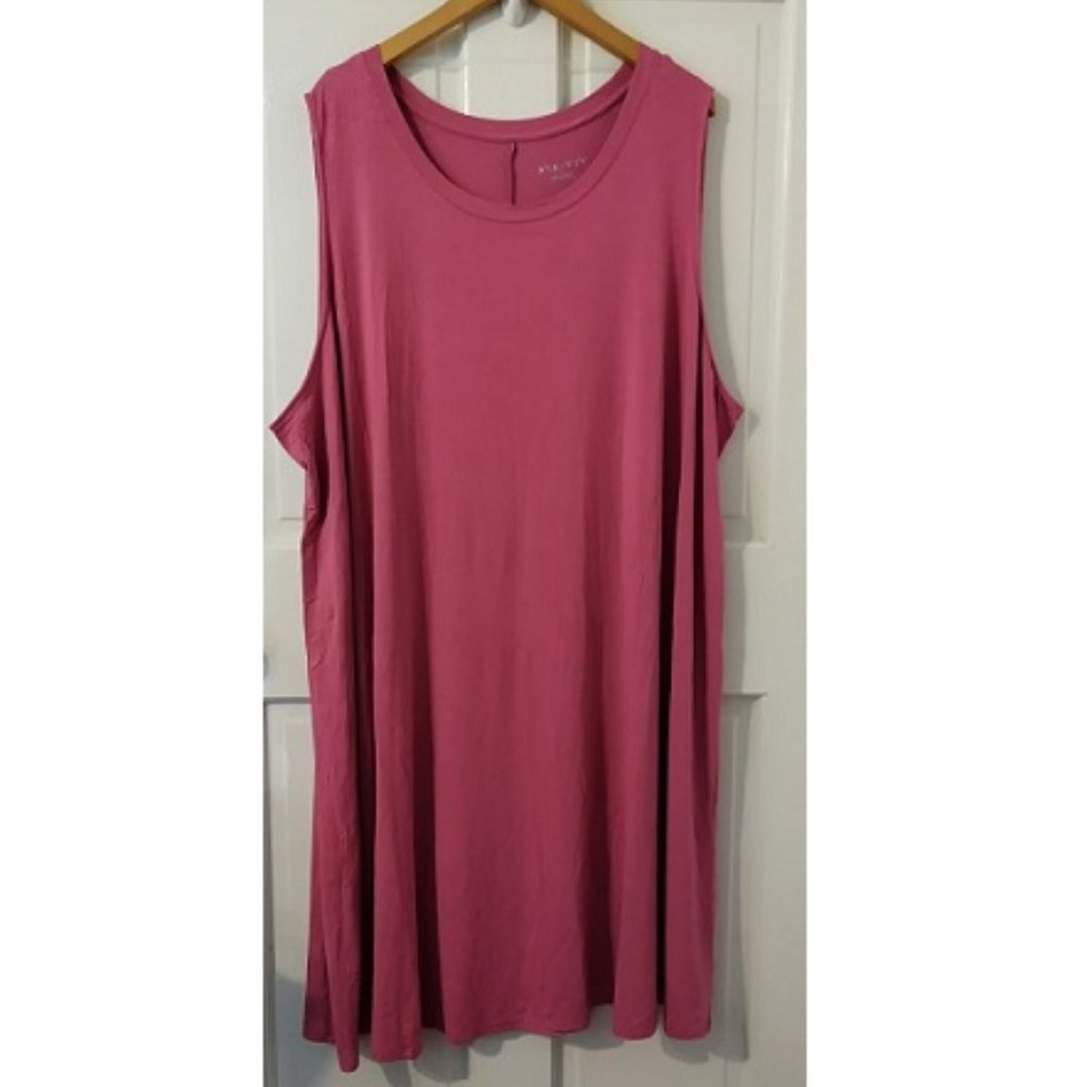 Ava & Viv Old Rose Sleeveless Shift Summer Dress Size 4X NWT